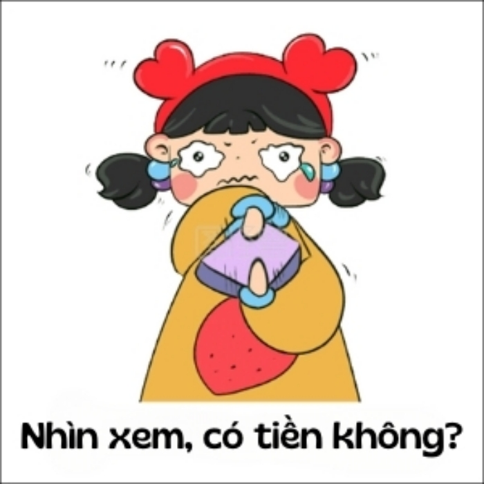 meme hết tiền