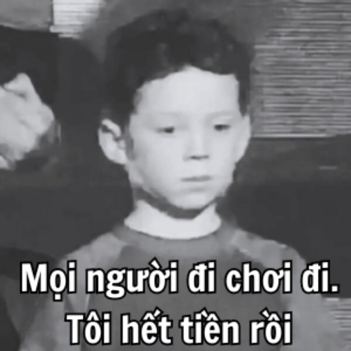 meme hết tiền