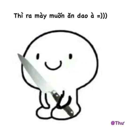 meme cầm dao