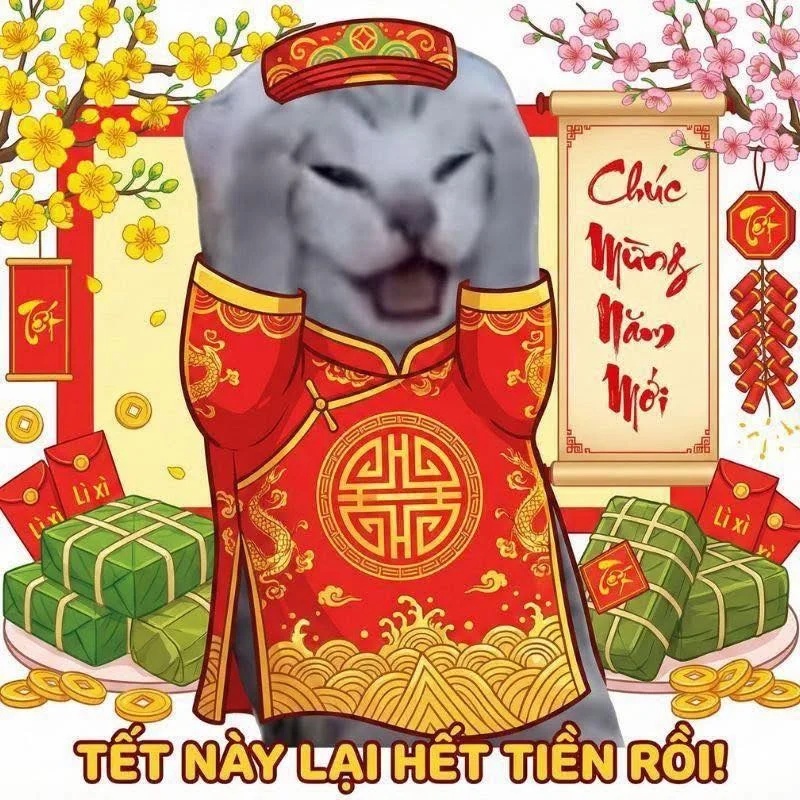 Meme Mèo Ôm Đầu