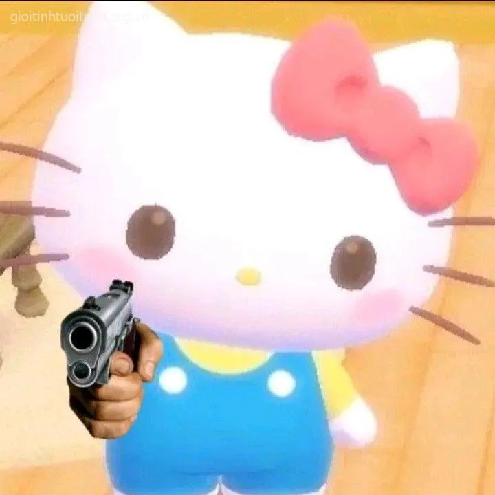 Meme mèo cầm súng