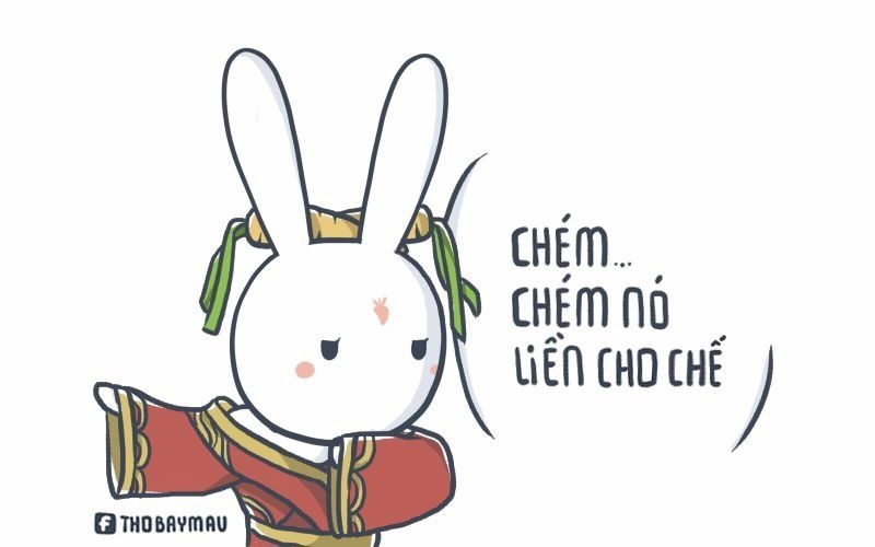 Meme thỏ 7 màu