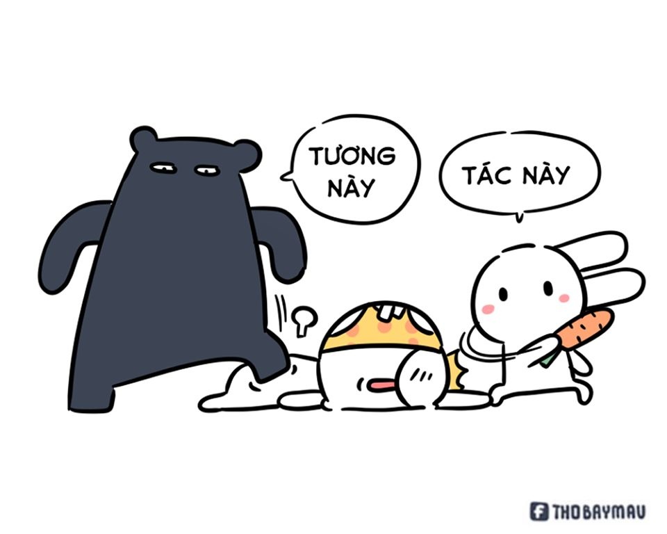Meme thỏ 7 màu